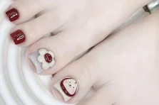 Tổng hợp 273+ mẫu nail chân màu đỏ trắng sang xịn, xinh xỉu