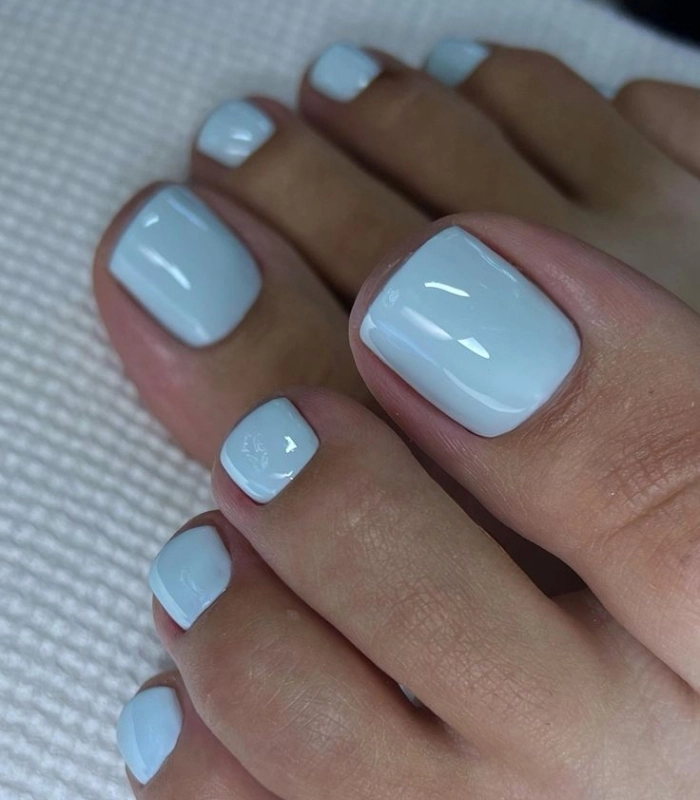 mẫu nail chân sơn trơn đẹp