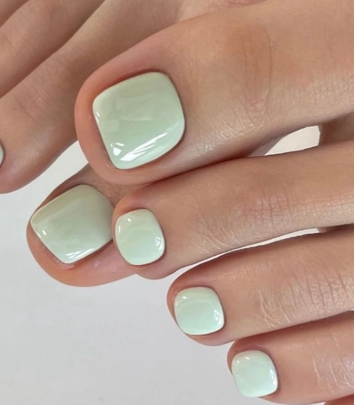 mẫu nail chân sơn trơn đẹp nhất