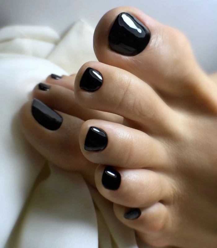 mẫu nail chân sơn trơn tuyệt đẹp