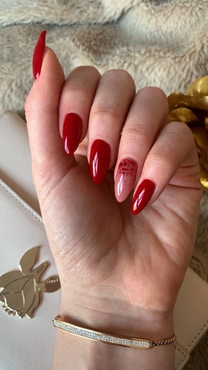mẫu nail cherry đỏ đẹp