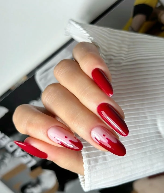 mẫu nail cherry đỏ tươi đẹp