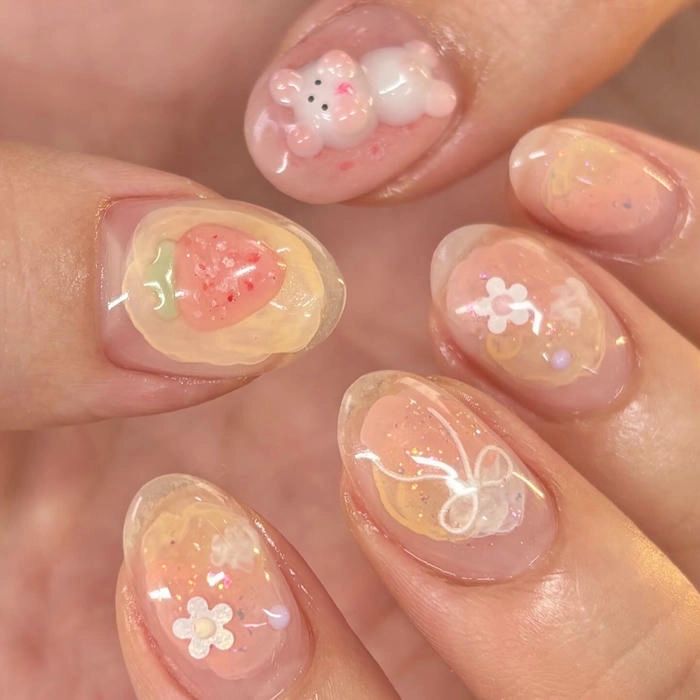 mẫu nail cho bé gái