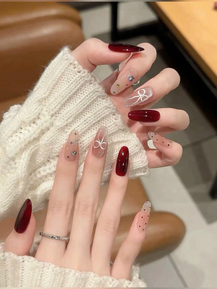 mẫu nail cho móng dài đẹp