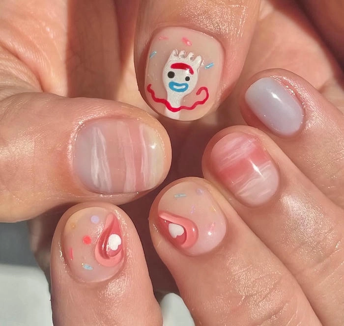 mẫu nail cute cho bé gái