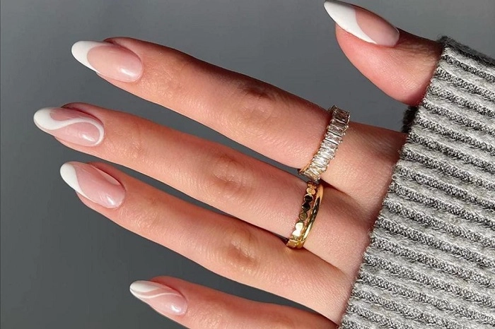 mẫu nail đầu móng trắng đẹp