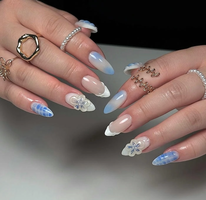 mẫu nail đẹp móng bầu
