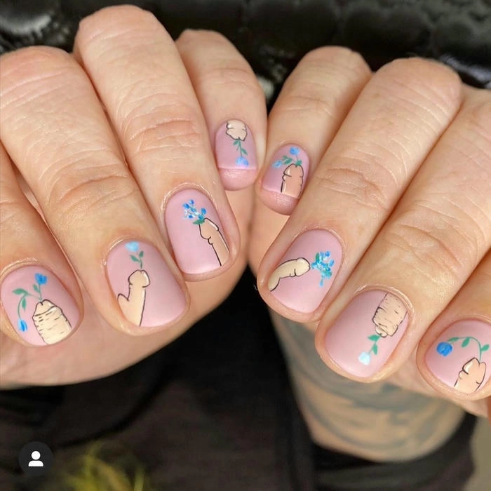 mẫu nail hình ciu cute