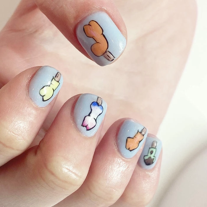 mẫu nail hình ciu lạ mắt