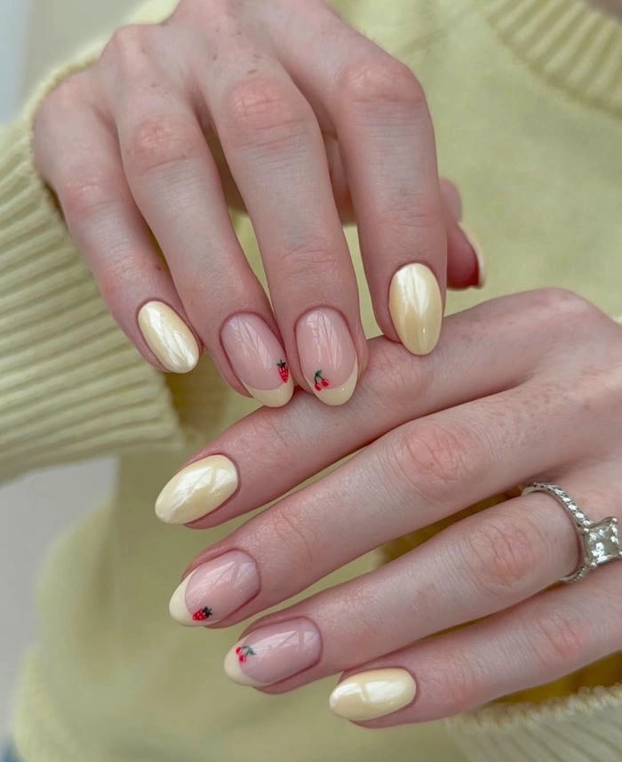 mẫu nail móng bầu cute