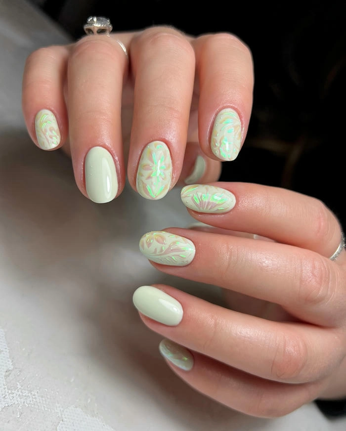 mẫu nail móng bầu đơn giản