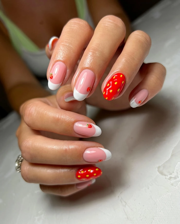 mẫu nail móng bầu siêu cute