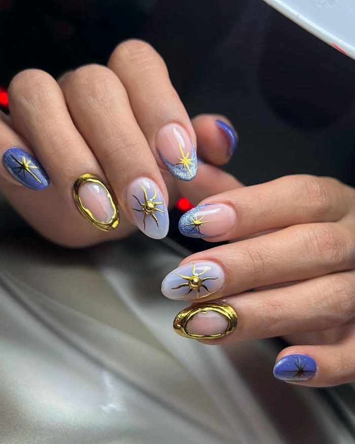 mẫu nail móng bầu siêu sáng tạo