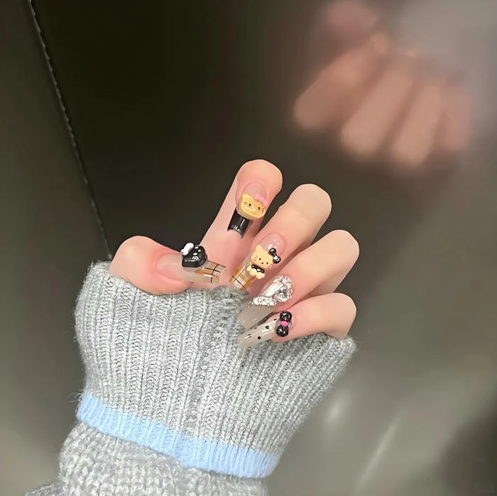 mẫu nail móng dài cute
