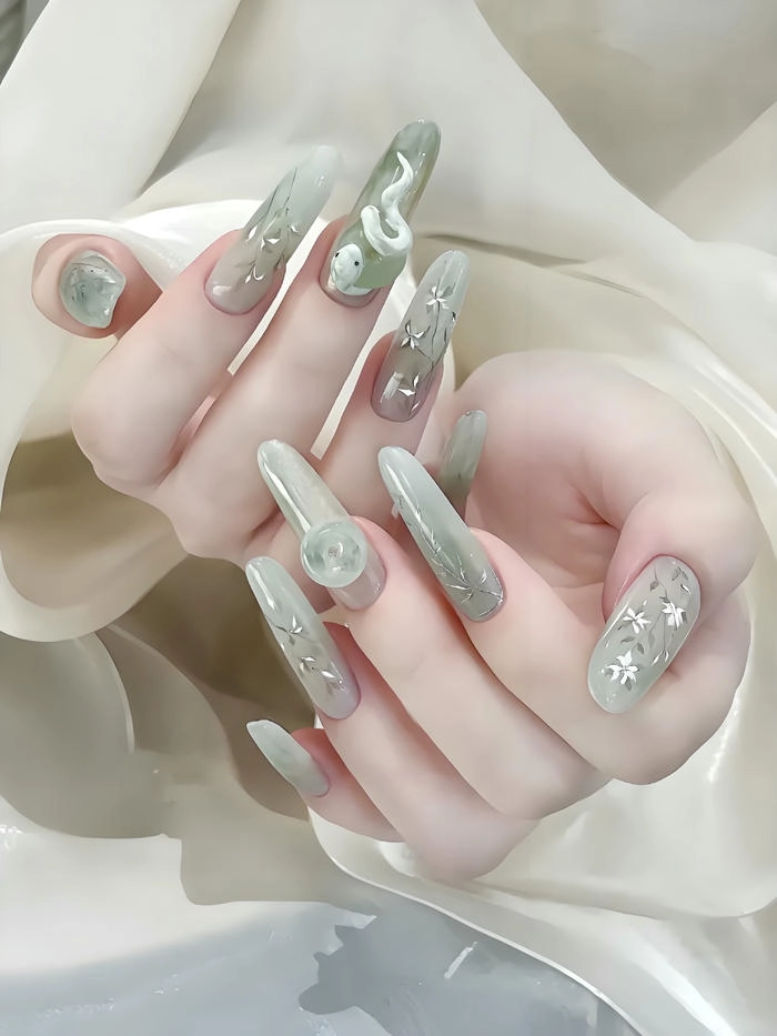 mẫu nail rắn sang chảnh