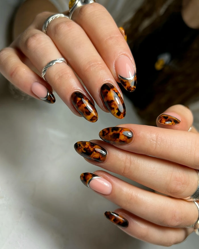 mẫu nail tay móng bầu