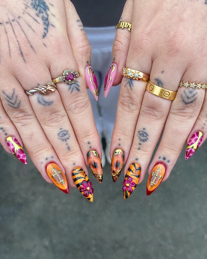 mẫu nail tay nhọn đẹp nhất