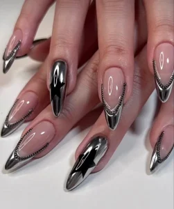 mẫu nail tráng gương đẹp