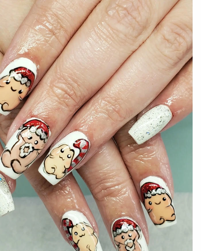mẫu nail vẽ con ciu chibi