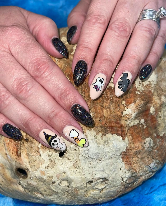 mẫu nail vẽ con ciu kinh dị