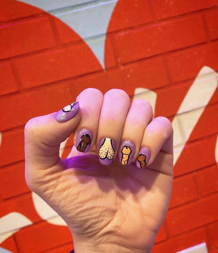 mẫu nail vẽ con ciu