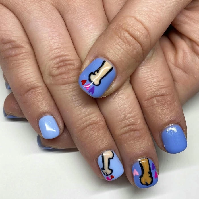 mẫu nail vẽ hình ciu sáng tạo