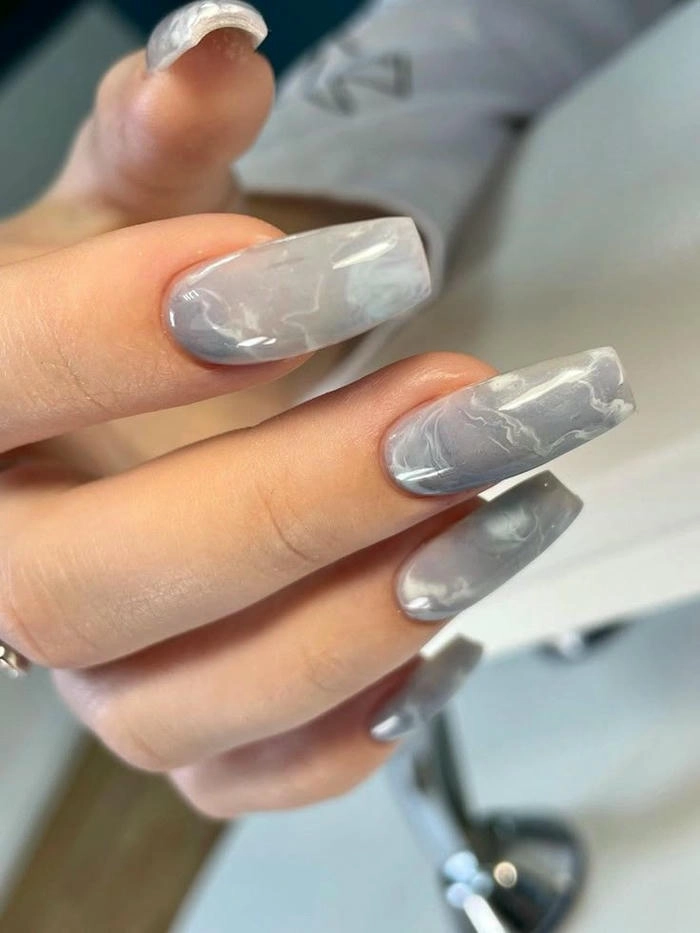 mẫu nail xám đẹp nhất