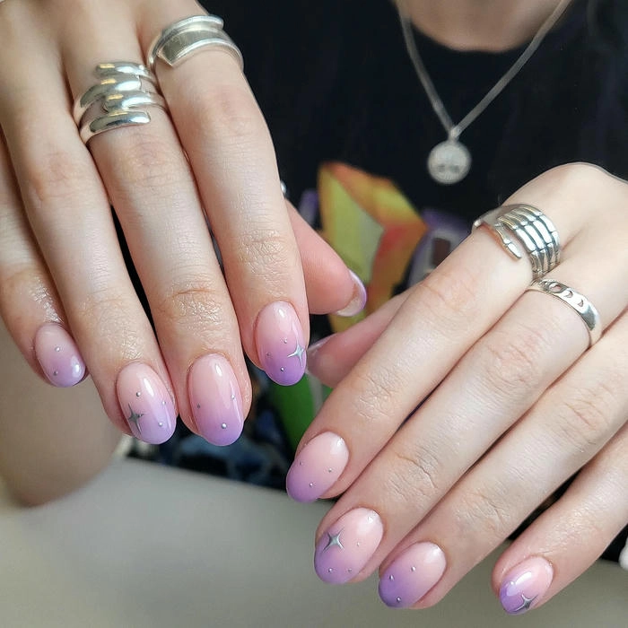 mẫu nail xinh móng bầu