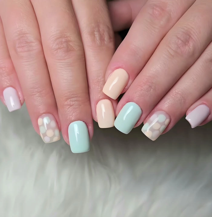 mẫu sơn móng tay pastel đơn giản