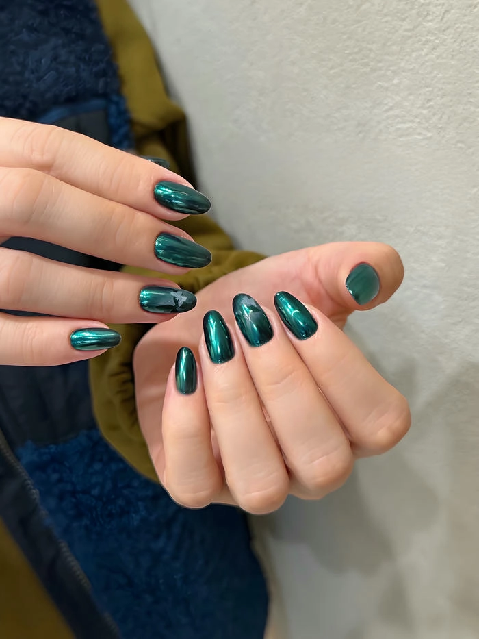 móng màu xanh ngọc đẹp