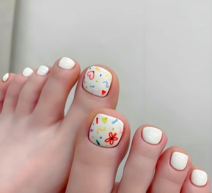 nail chân cute đi biển