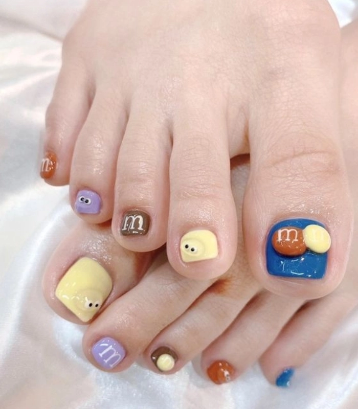 nail chân cute siêu đẹp