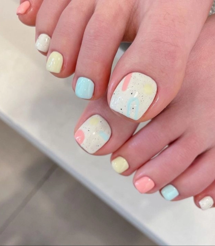 nail chân cute trắng da