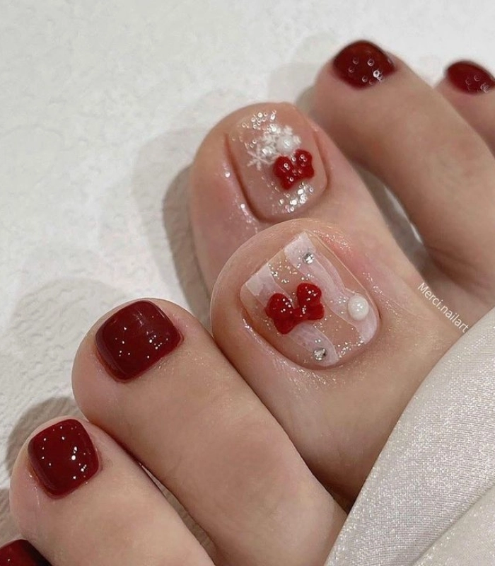 nail chân cute