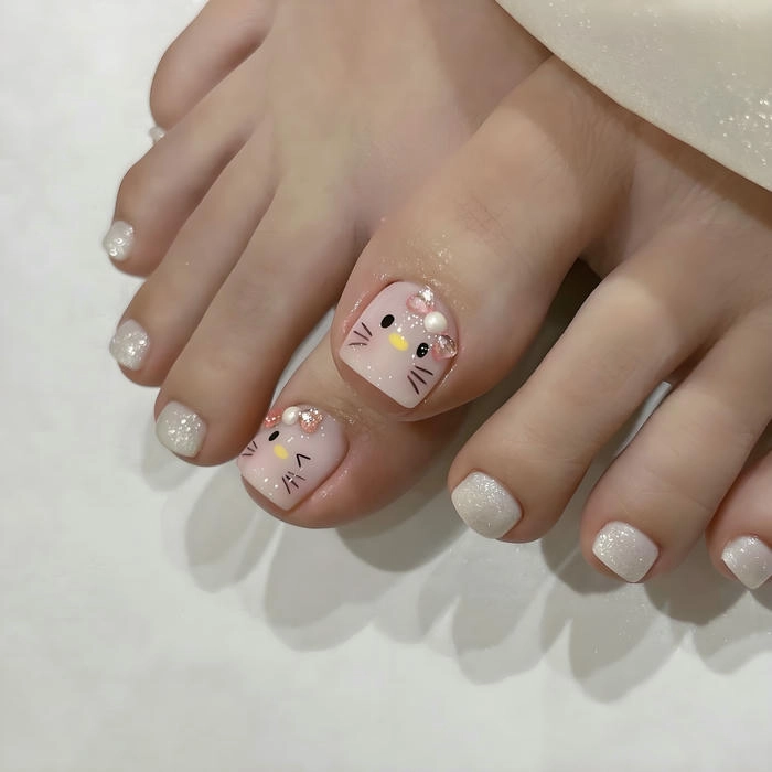nail chân đi biển siêu cute