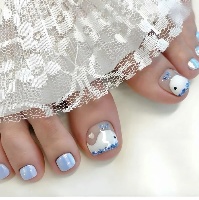 nail chân đi biển