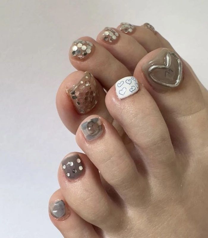 nail chân hàn quốc đẹp nhất