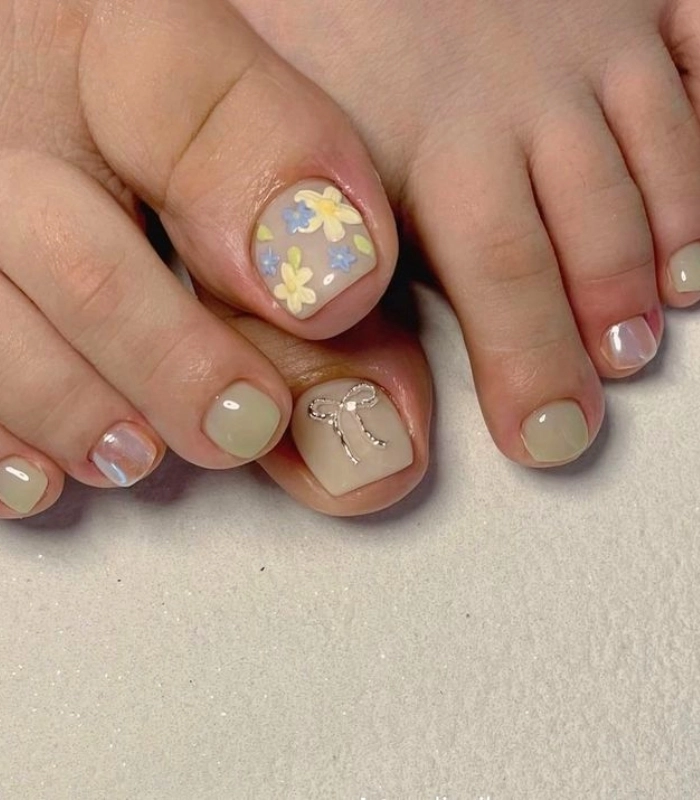 nail chân nhẹ nhàng lung linh
