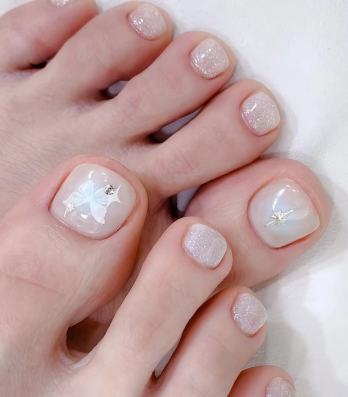 nail chân nhẹ nhàng siêu xinh