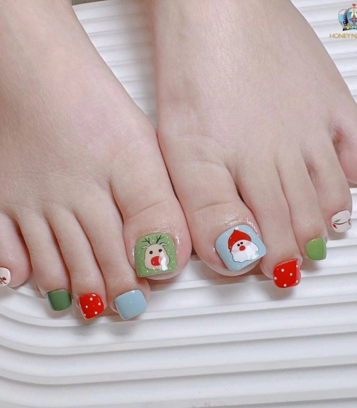 nail chân noel đẹp nhất