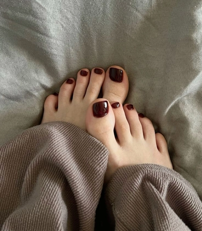 nail chân sơn trơn tinh tế