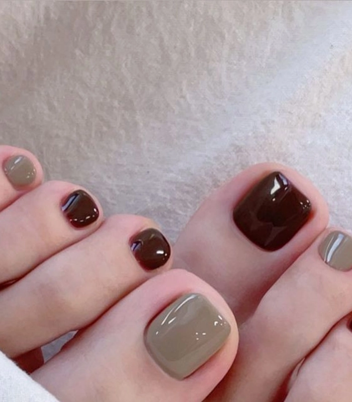 nail chân sơn trơn tôn da