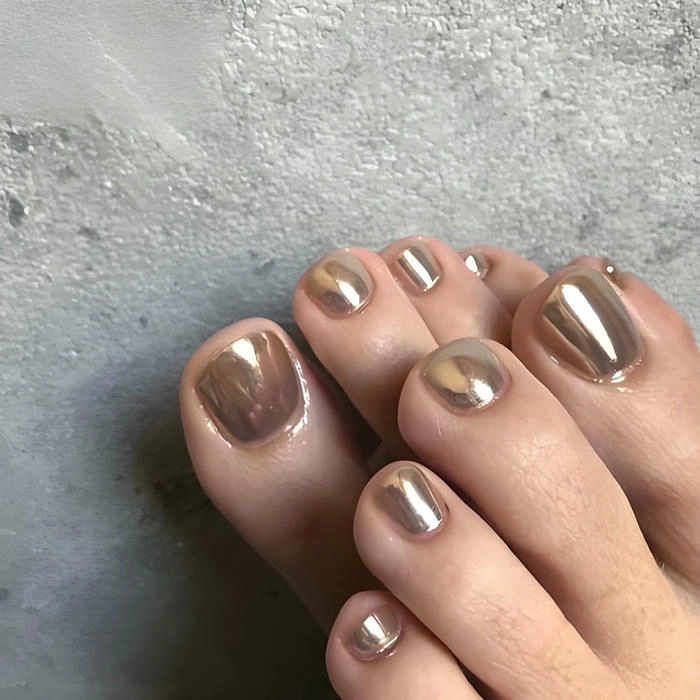 nail chân sơn trơn tráng gương