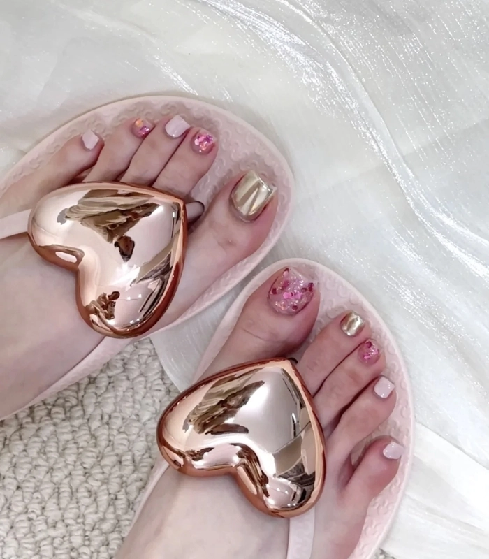 nail chân tráng gương tuyệt đẹp