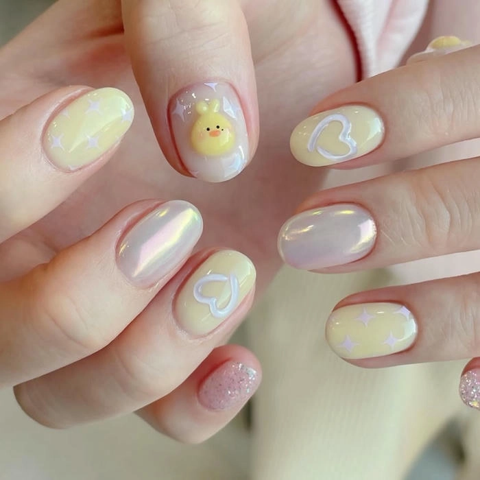 nail cho bé gái đơn giản cute