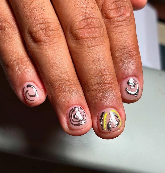nail nam đơn giản dễ vẽ