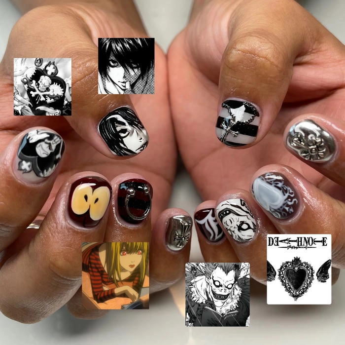 nail nam phong cách anime