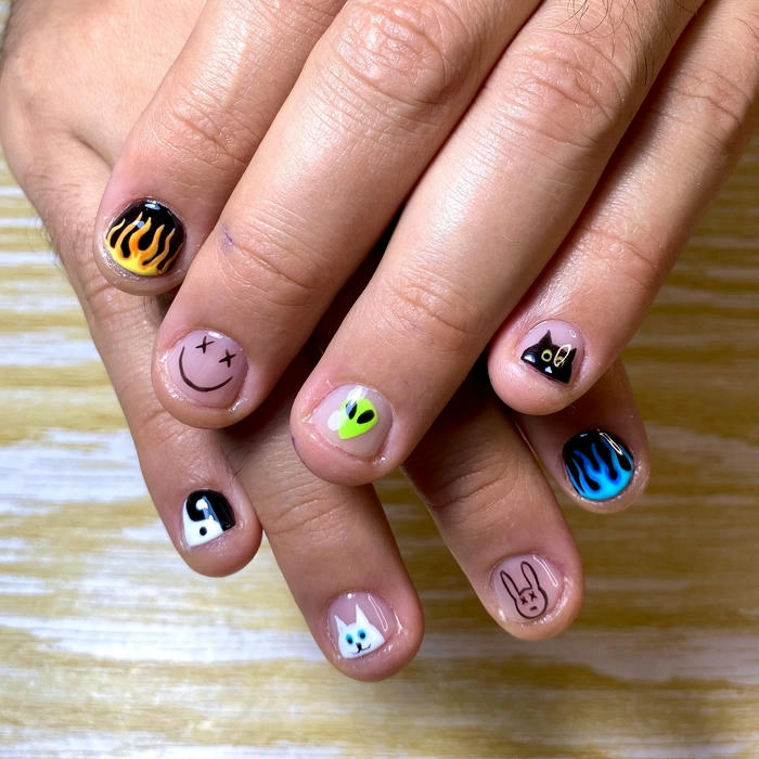 nail nam sáng tạo