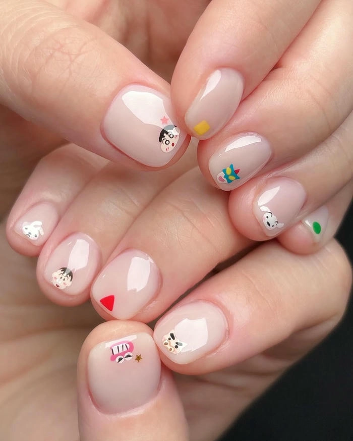 nail vẽ hình cute cho bé gái cute