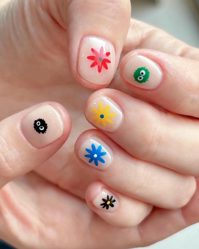 nail vẽ hình cute cho bé gái